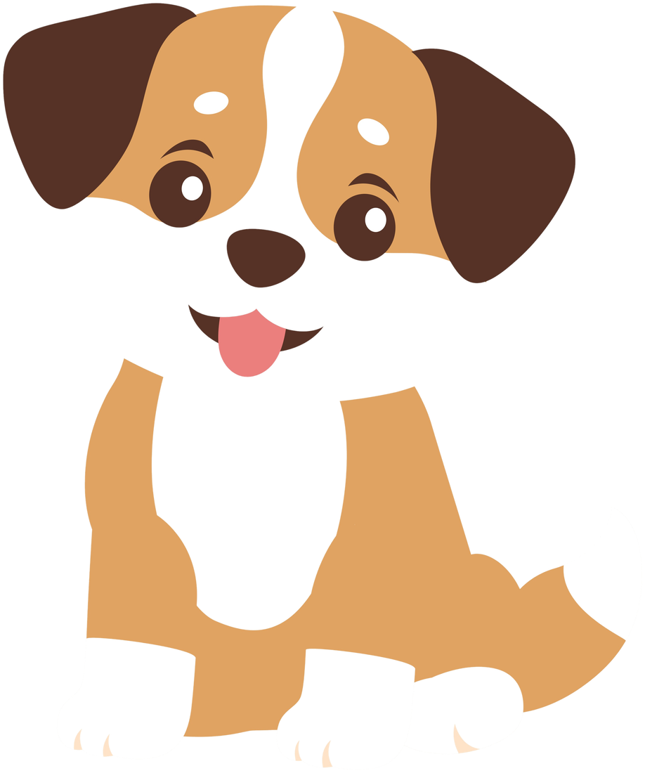 Illustration of a happy puppy